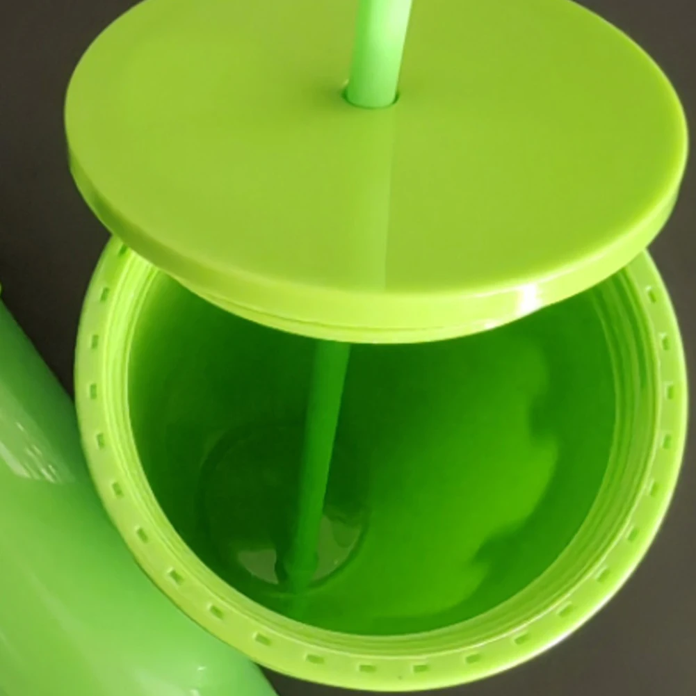 24oz/710ml Working Commuting/Car Cup with Straw&Lid Slime Green Glow In The Dark Tumbler Cup Holiday Gift for Outdoor Travel