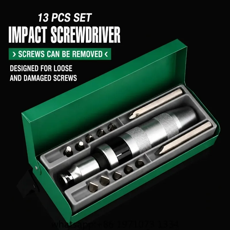 12PCS 13PCS Impact Screwdriver Set Damaged Screw Extractor Kit Rusted Broken Bolt Remover Hand Repair Tool