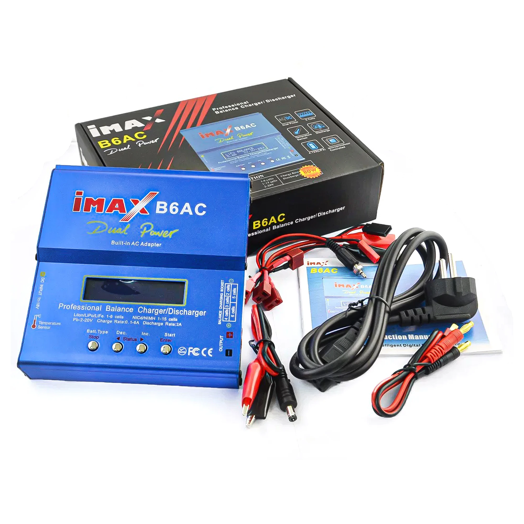 IMAX B6 B6AC 80W Akkuladegerät für Lipo NiMh Li-Ion Ni-Cd Digital RC B6 Lipro Balance Ladegerät Entlader + 12V 5A Adapter