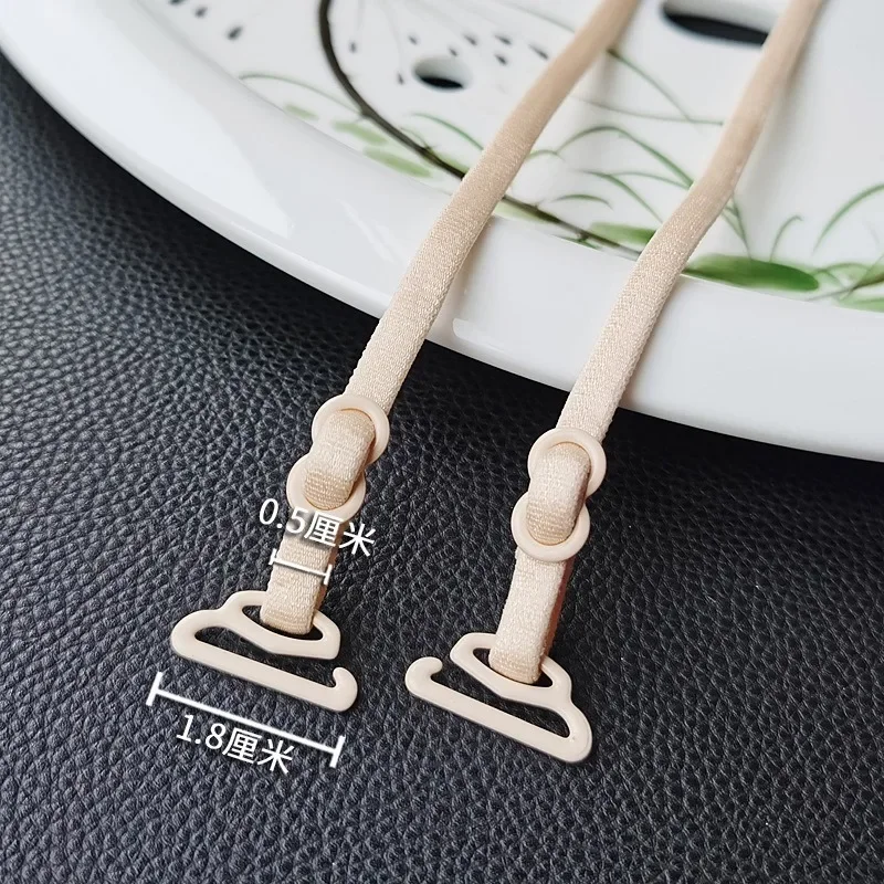 New Portable 1/2 Pairs Women Thin Spaghetti Strap Underwear Straps Invisible Shoulder Strap Non-slip Bra Strap 0.5MM