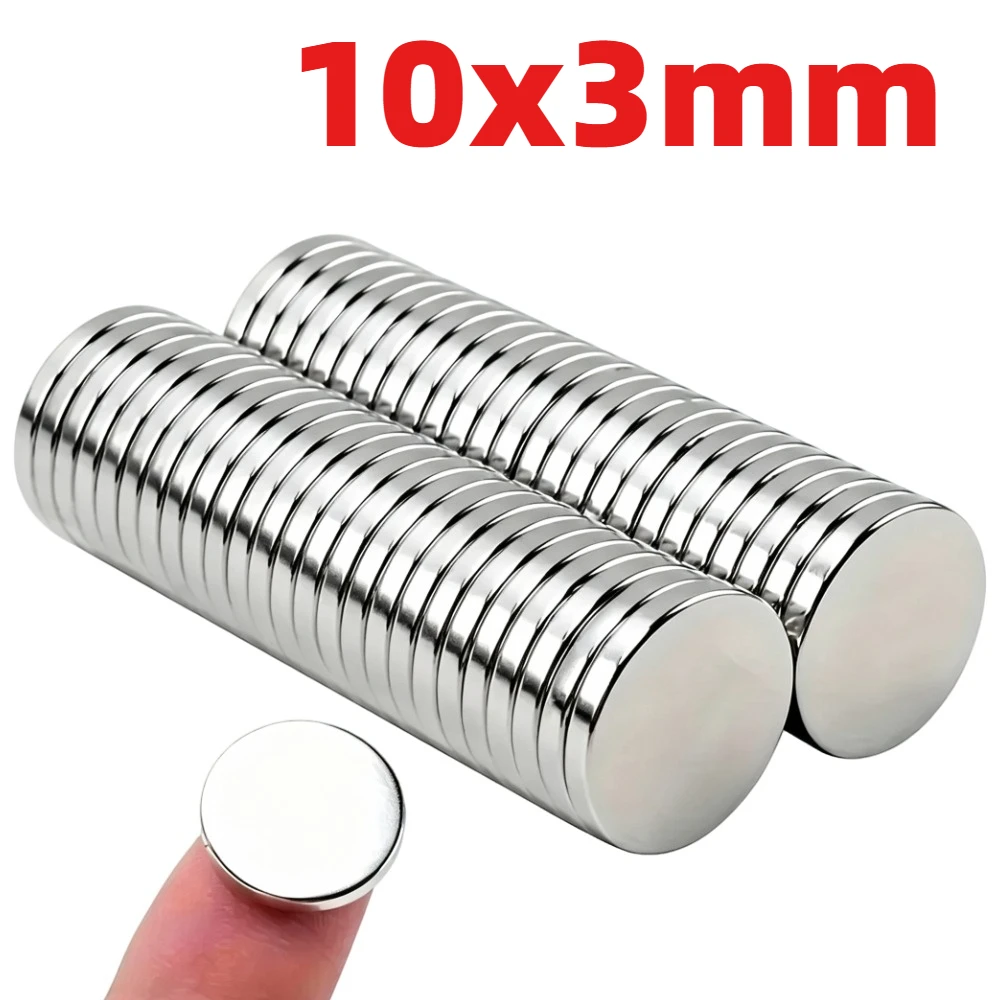 10x3mm Tiny Round Disc Fridge Magnets, 20/50/100 Pack Multipurpose Permanent Magnetic Discs for Household and Office Storage