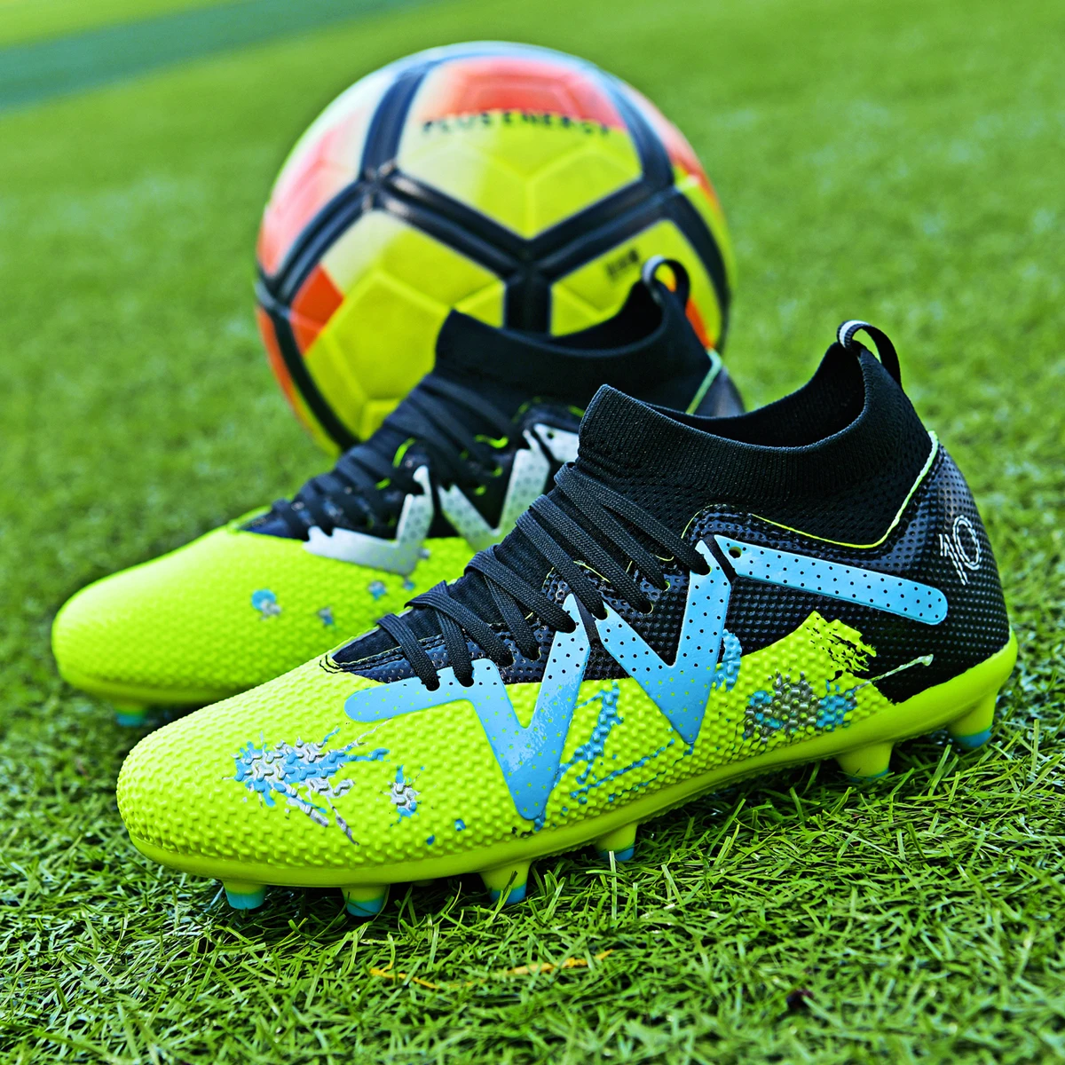 

Футбольные бутсы унисекс AG/FG, прочная подошва из ТПУ с длинными шипами, удобный верх из полиуретановой ткани, экономичные футбольные бутсы для повседневных занятий спортом.