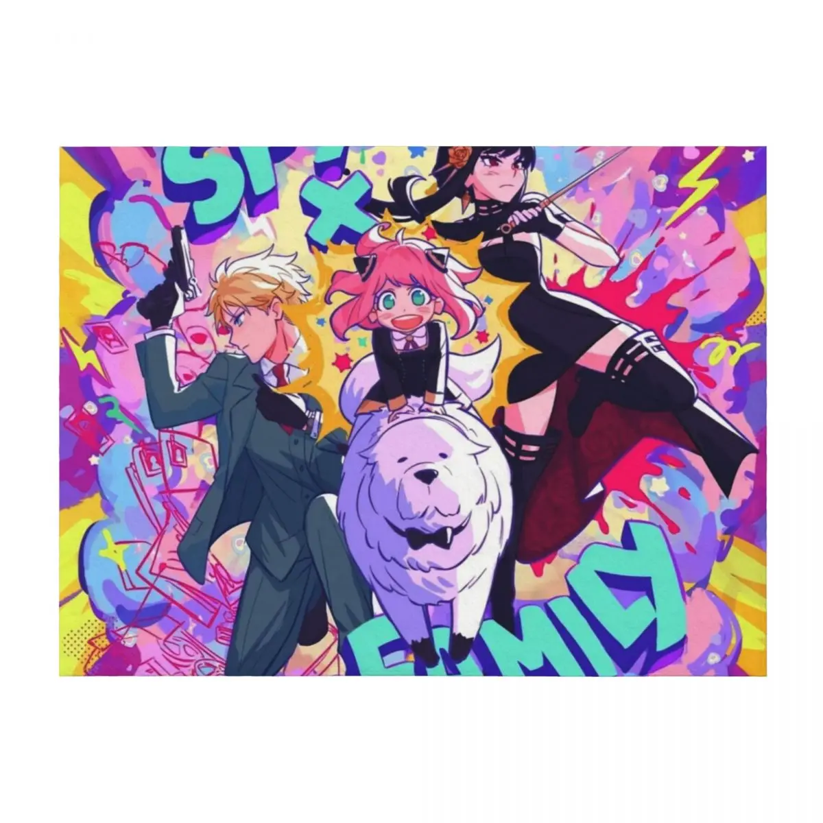 

Spy Family Throw Blanket wednesday Sofa Quilt Soft Beds anime Blankets