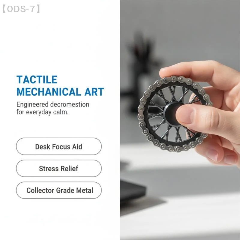 [ODS-7]Zinc Alloy Bicycle Chain Spinning Fidget Toy Smooth Rotating Stress Relief Small Gift for Friends Party Favors【WO】