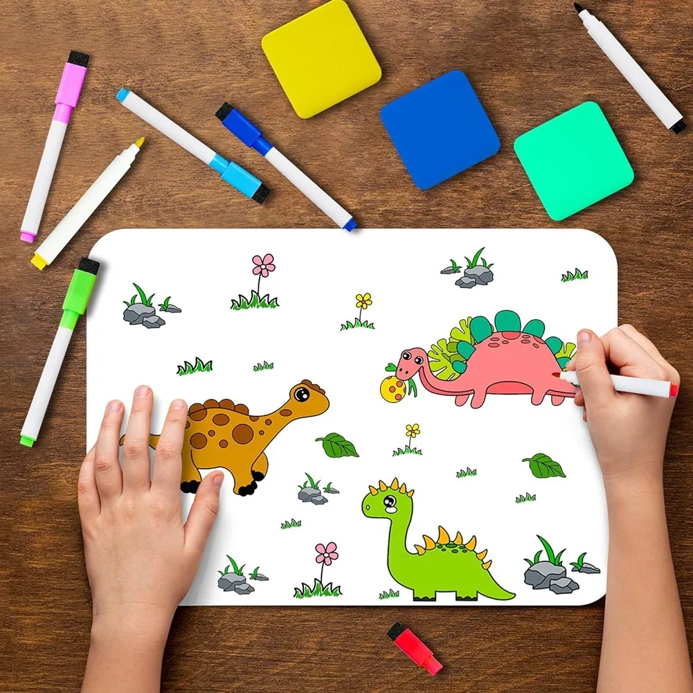 Маленькая доска для сухого стирания, мини-доска, двухсторонняя портативная для студентов, учителей, школьные принадлежности, комплект