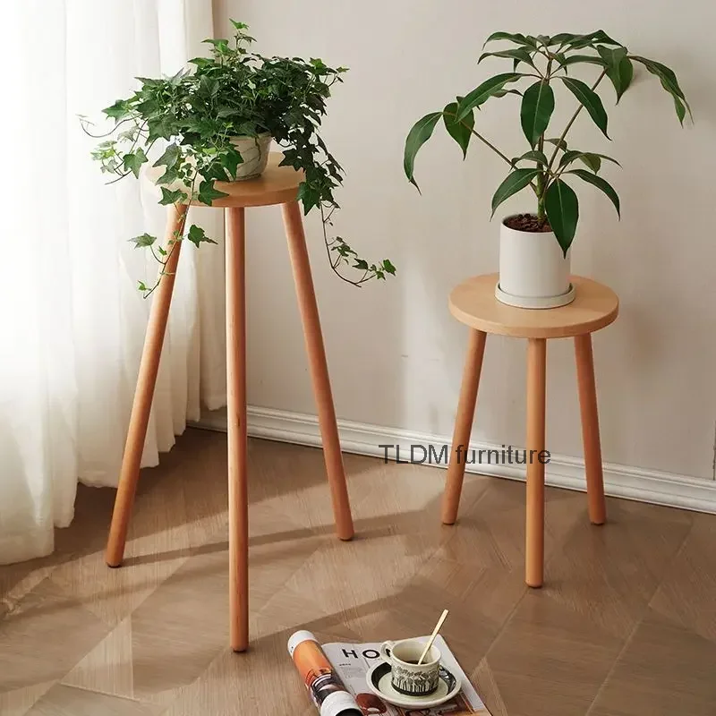 

Solid Wood Flower Pot Stand Wooden Planter Rack Stool Succulent Plants Holder