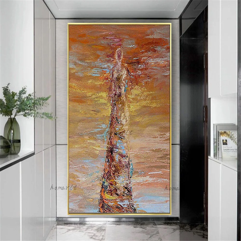 

100% Hand-Painted Modern Abstract Canvas Oil Painting Decor Wall Art Picture For Living Room Home Hotel Corner Ornament Poster