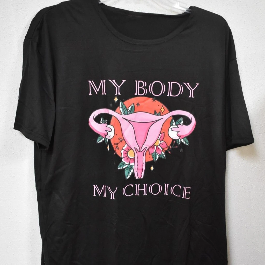 My Body My Choice Camisetas De Mujer M Y Uterus My Business Sweatshirt Pro Choice Feticide Euphoria Clothes Aesthetic Clothes