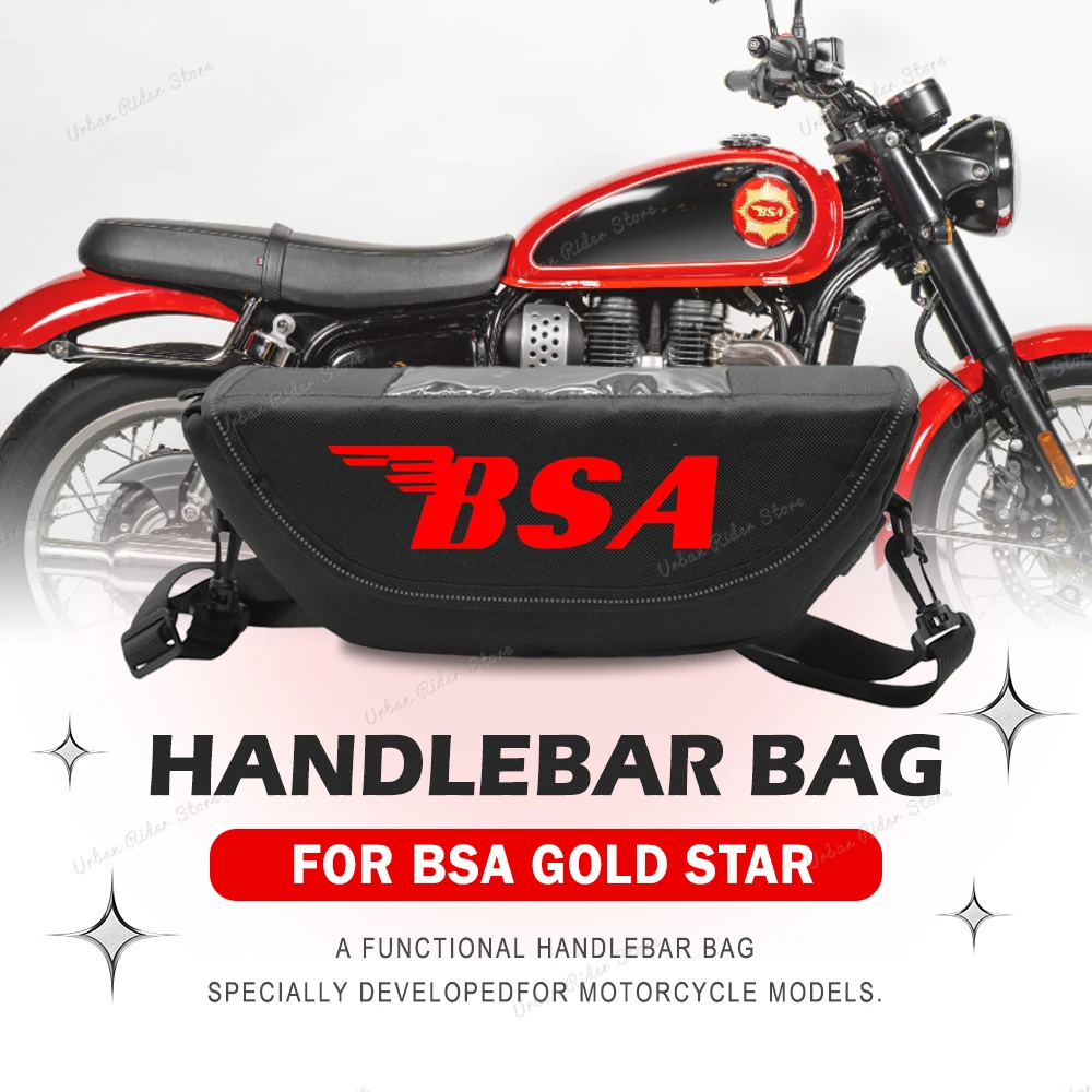 

For BSA bsa Gold Star gold star Motorcycle Handlebar Travel Bag Motorcycle Waterproof And Dustproof Handlebar Storage Bag