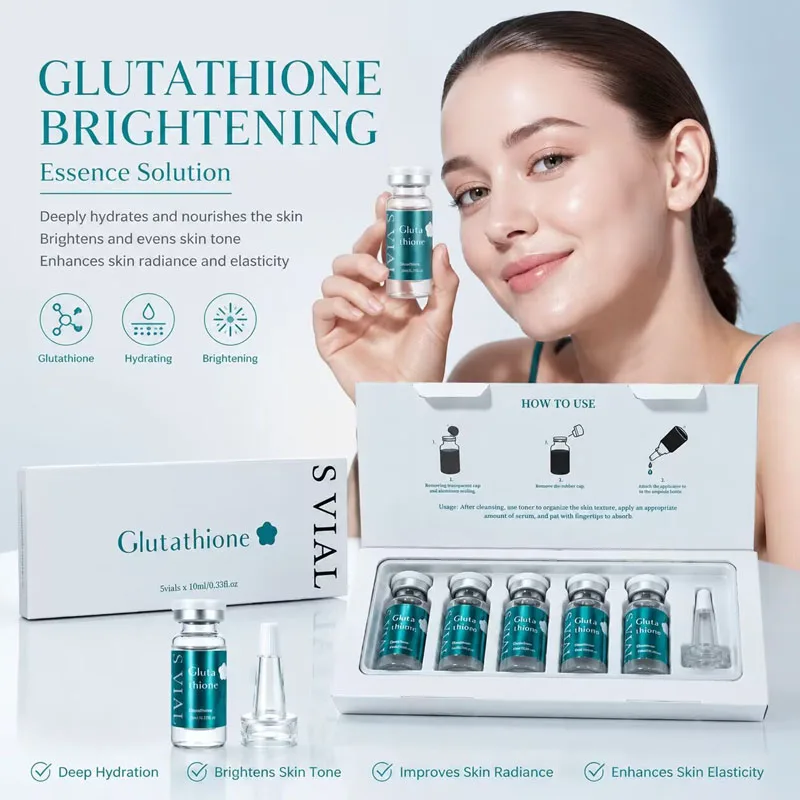 Korean Anti-Wrinkle Pore-Refining Essence: Glutathione Radiance Ampoule Essence Intense Hydration for Skin Elasticity Glow