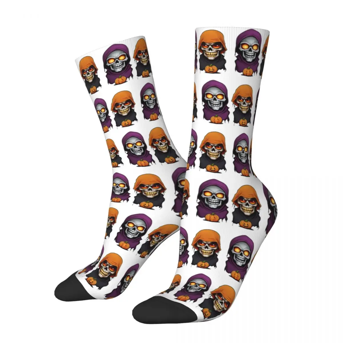 Haunting Halloween Socks Harajuku Super Soft Stockings All Season Long Socks Accessories for Unisex Christmas Gifts