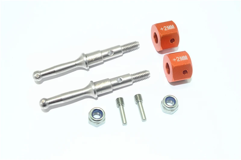 GPM Stainless Steel Rear Wheel Shaft W. Aluminum Hex Adapter For TAMIYA 1/8 T3-01