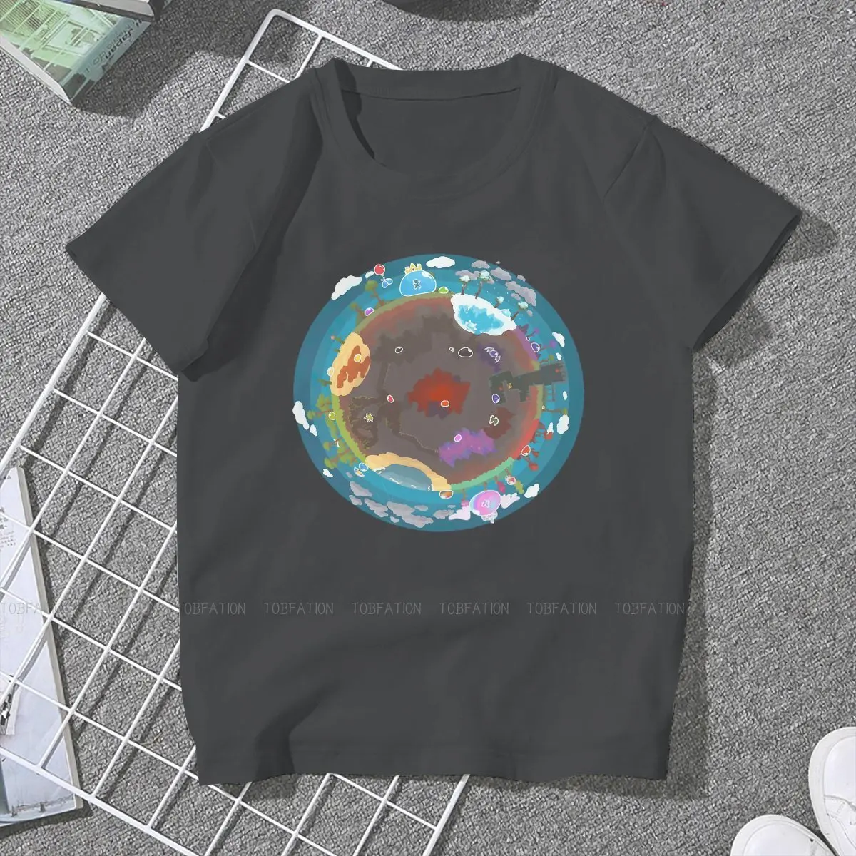 เจลาติน World Tour 4XL 5XL TShirt Terraria ผ้าคลาสสิก T เสื้อผู้หญิงเสื้อผ้าออกแบบใหม่