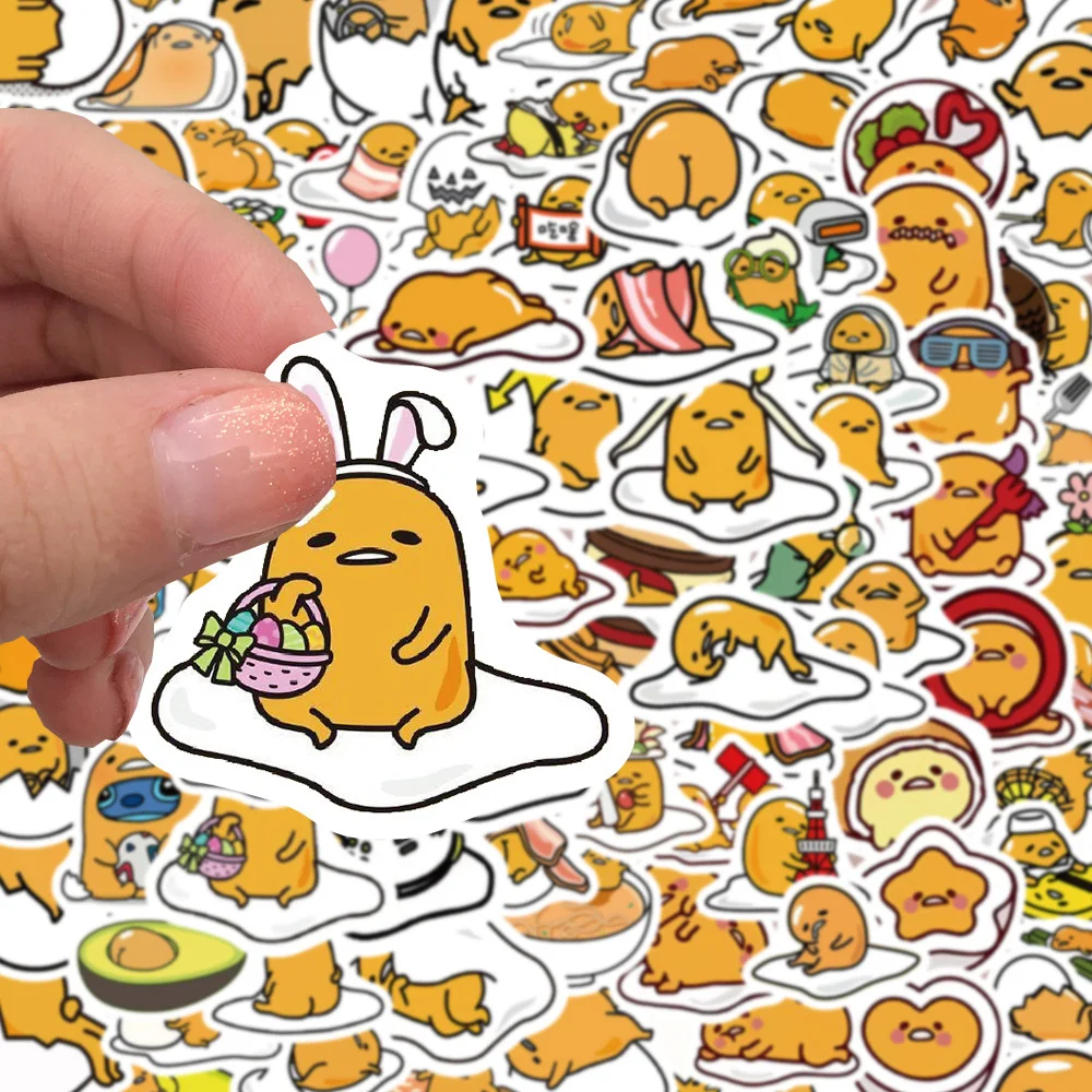 10/30/50/100PCS divertenti adesivi Gudetama bambini fai da te classico giocattolo decorazione telefono bagagli frigorifero casco Skateboard Graffiti