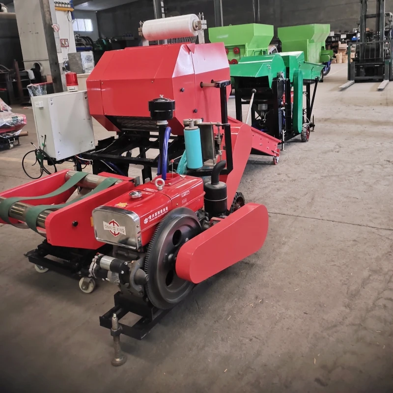 Commercial Silage Baler and Wrapping Machine High Uniform Bale Density Auto Feed Compress Wrap Equipment