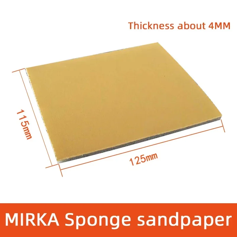 Mirka Sponge Sandpaper Golden Dry Grinding Hand Torn Sand Skin Car Putty Hardware Derusting Antique Polishing