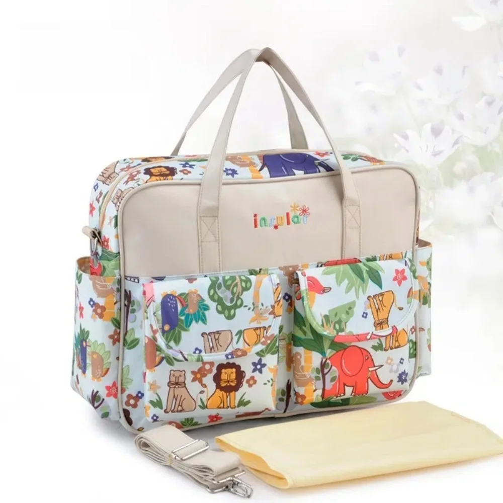 

Polyester Travel Diaper Bag Large Capacity Multi-functional Baby Nappy Bags Multiple Pockets Insulated Diaper Bag for Mother