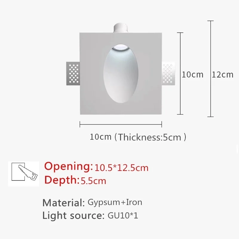 Modern Gypsum Wall Lamp Simple Bedroom Kitchen Store Hotel Stairs Footlight Home Decor Lighting Fixture LED Wall Sconce Lights