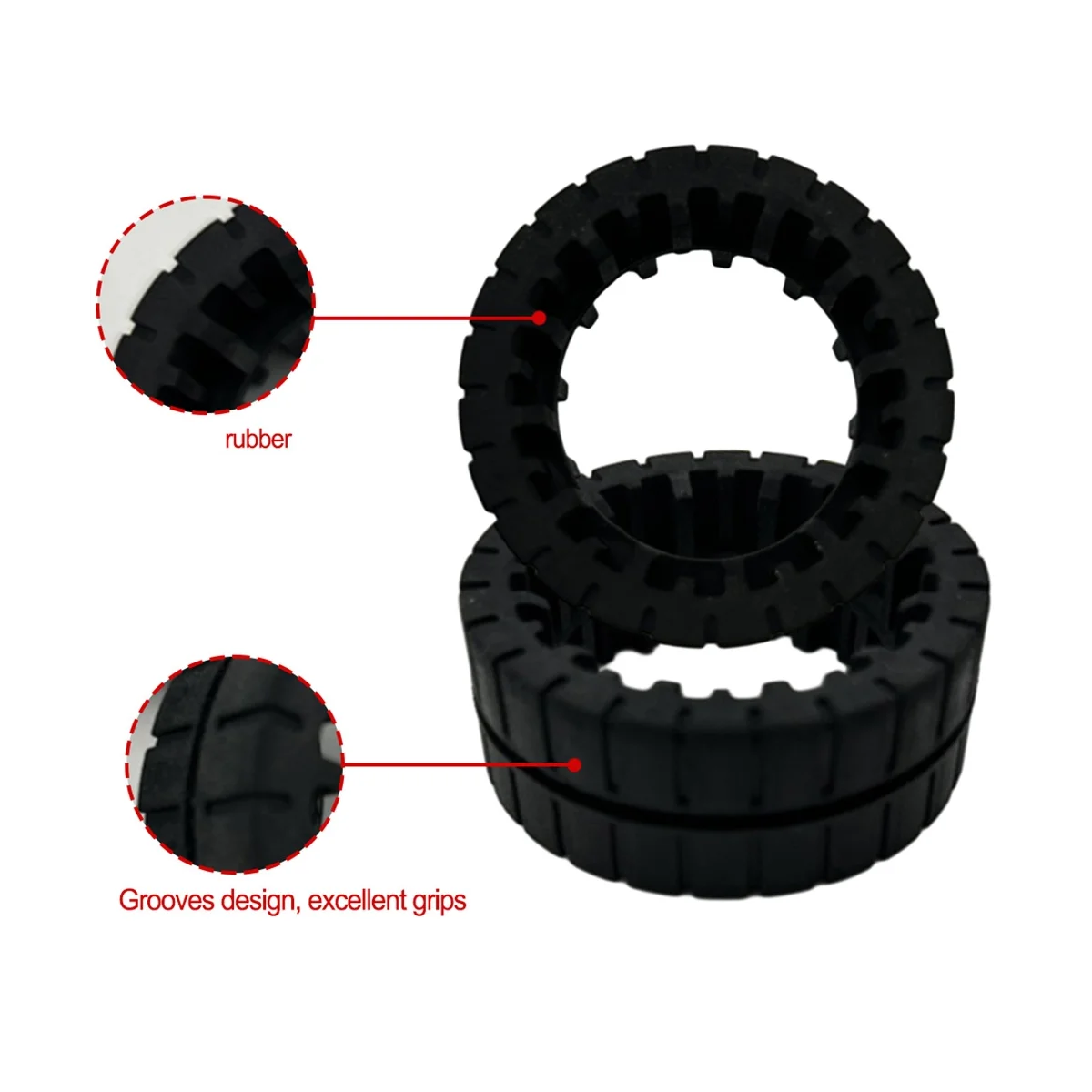 إطارات العجلات ل iRobot Braava Jet M6 ، عدم الانزلاق استبدال الإطارات ، قطع غيار مكنسة كهربائية ، 6110 ، 6012 ، 6 قطعة