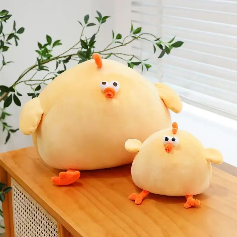 Funny Fat Chicken Plush Toys Pillow Soft Simulation Cute Plushie Dolls Neck Pillow Stuffed Animal For Boys Girls Festival Gifts
