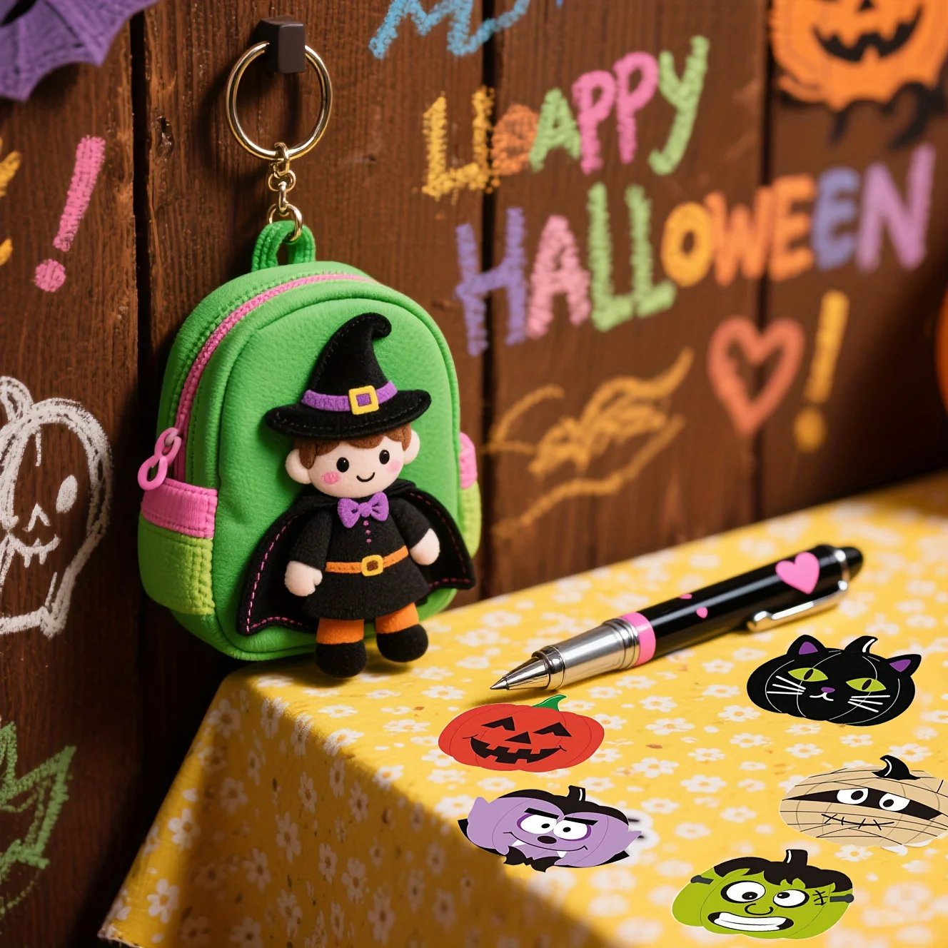 Halloween Horror Pumpkin Stickers-8 Unique Pumpkin Designs for Envelopes,Water Bottles,Phone Cases,Journals &DIY Decorations view 5