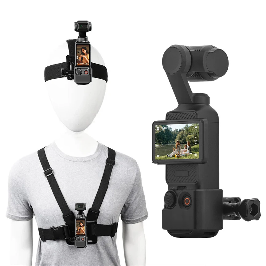 Head Strap Chest Strap Mount With Adapter For DJI Pocket 3  Insta360 Ace Pro GoPro 12 11 DJI Osmo Action 4 3 Camera Accessories