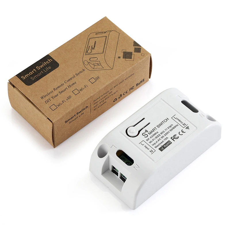 1Pcs 433Mhz Wireless Tuya RF Wifi Smart Switch Timer Interruptor Inteligente Switch Smart Life Control Smart Home Work Tools