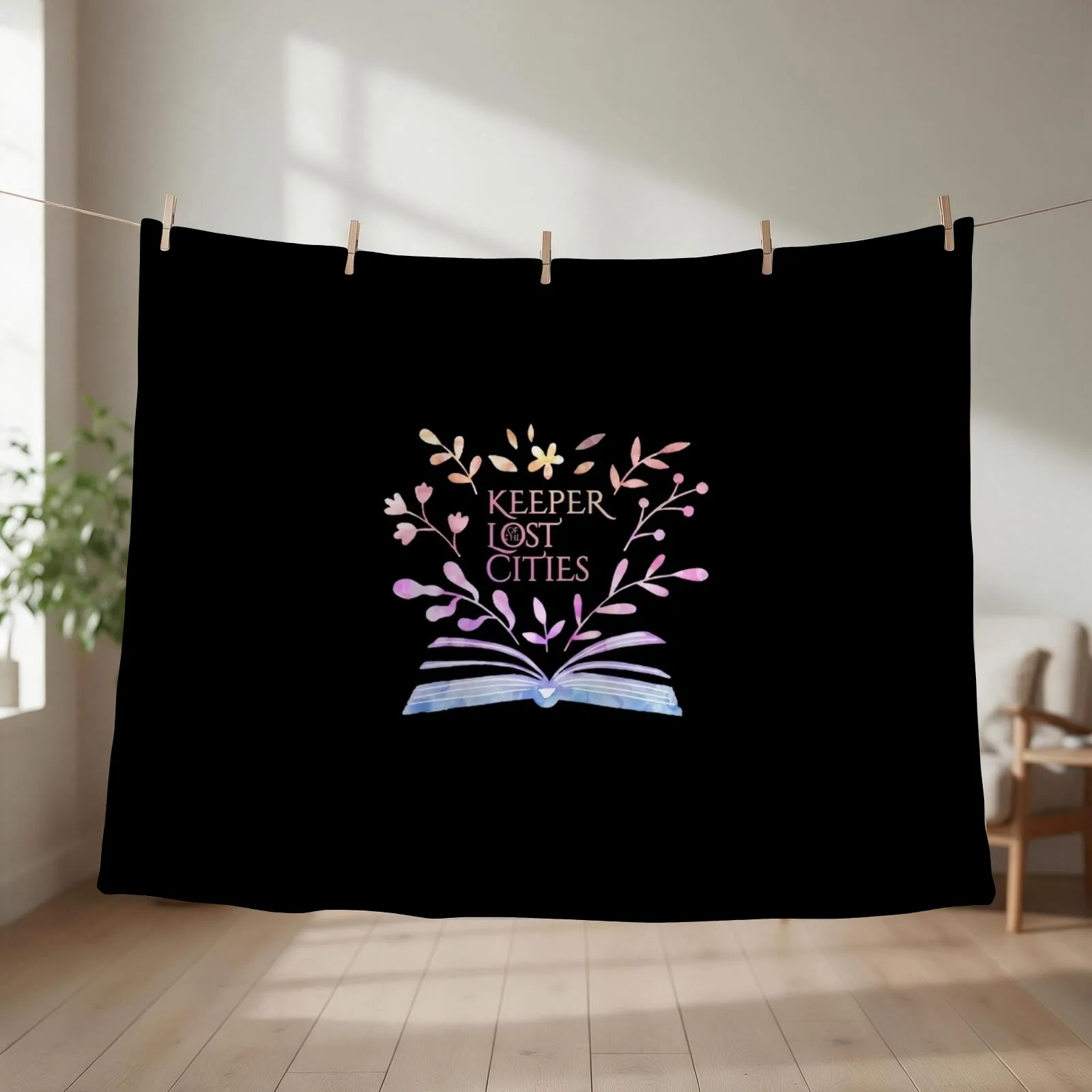 keeper of the lost cities flower Throw Blanket cosplay anime Travel Hairy Decorative Throw Blankets
