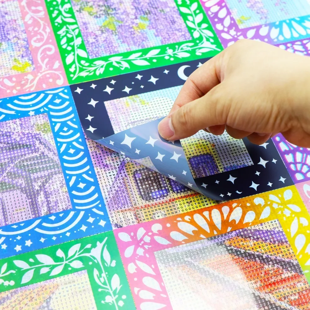 Colorful Reusable Non-Stick Transparent Release Paper, Diamond Art Section Frame Release Film, 5D Diamond Painting Accessories