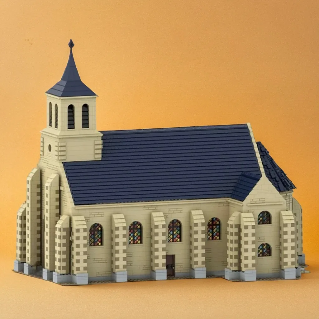 9072pcs MOC Church La Daguenière Architecture Model Building Blocks Construction Toy Christmas Gift Creative Birthday Display