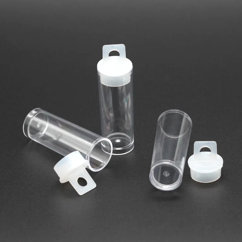 5pcs Transparent Cylindrical Plastic Bottle Loose Beads Storage PS Material Capacity 10g For DIY Beads Storage