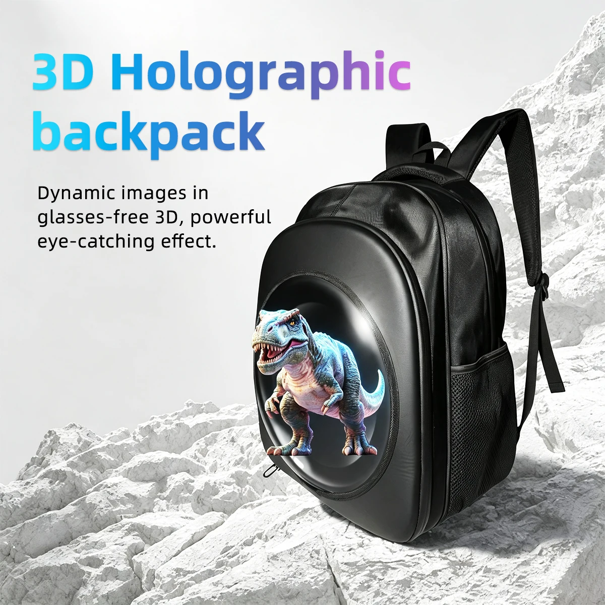 Naked Eye 3D Hologram Display Rucksack Outdoor Street Waterproof Holographic LED Advertising Backpack Support WiFi Connection