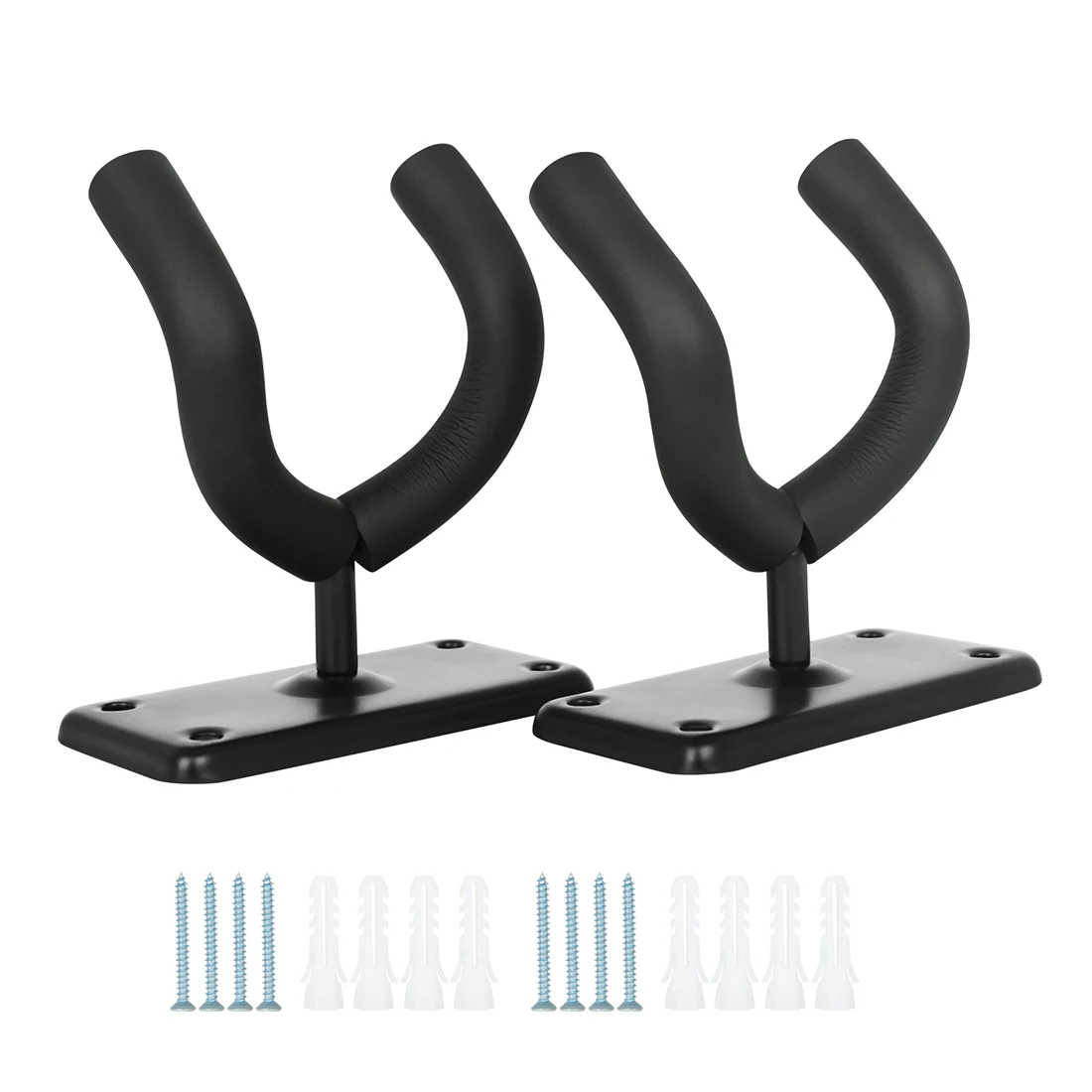 2pcs Guitar Hanger Hook Holder Wall Mount Stand Metal Guitar Hanger Non-slip Holder for Guitar Violin Bass Ukulele