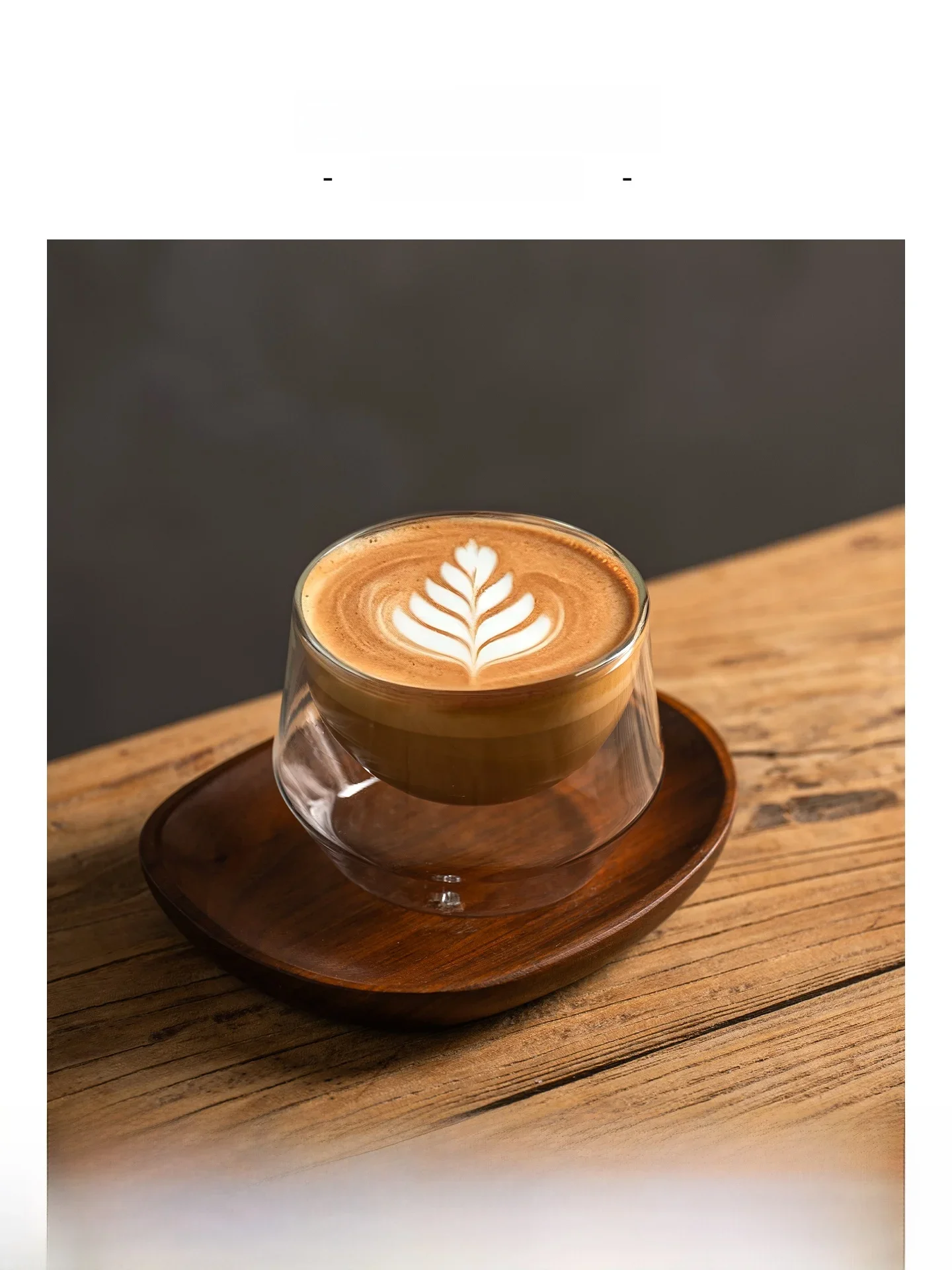 Japanese Style Double Layered Insulated High Borosilicate Glass Cup for Coffee Latte Art Special Use Cup with Tray And Mat