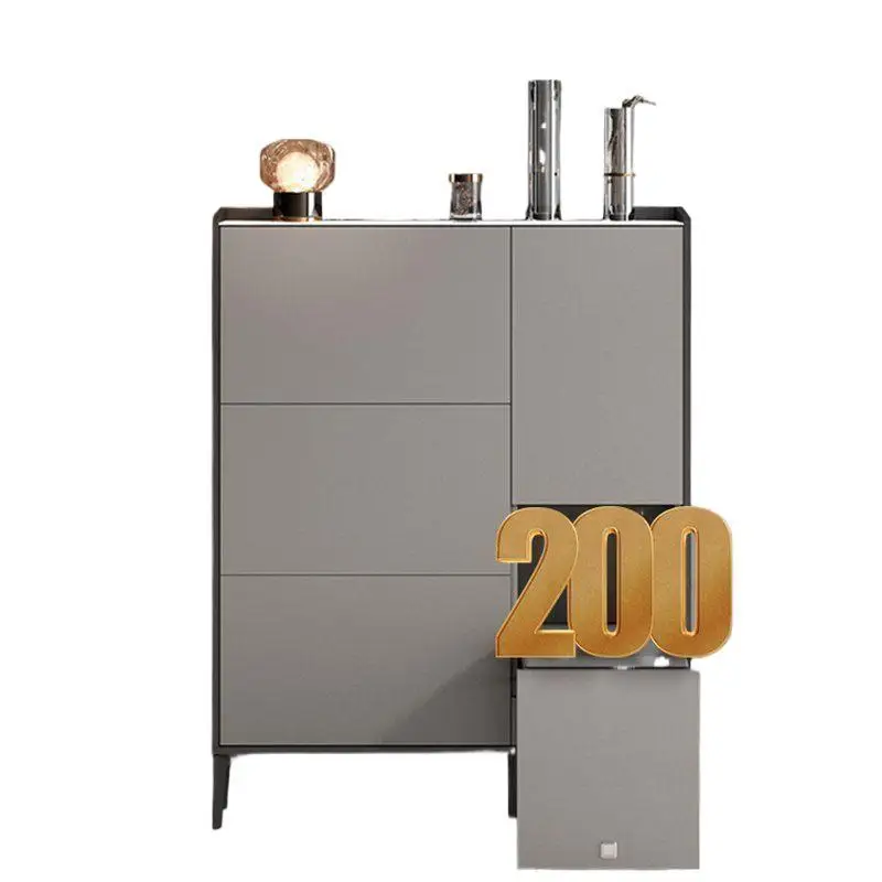 

Ultra-thin light luxury tipping bucket shoe cabinet Modern small apartment 17cm against the wall at the entrance of the househo