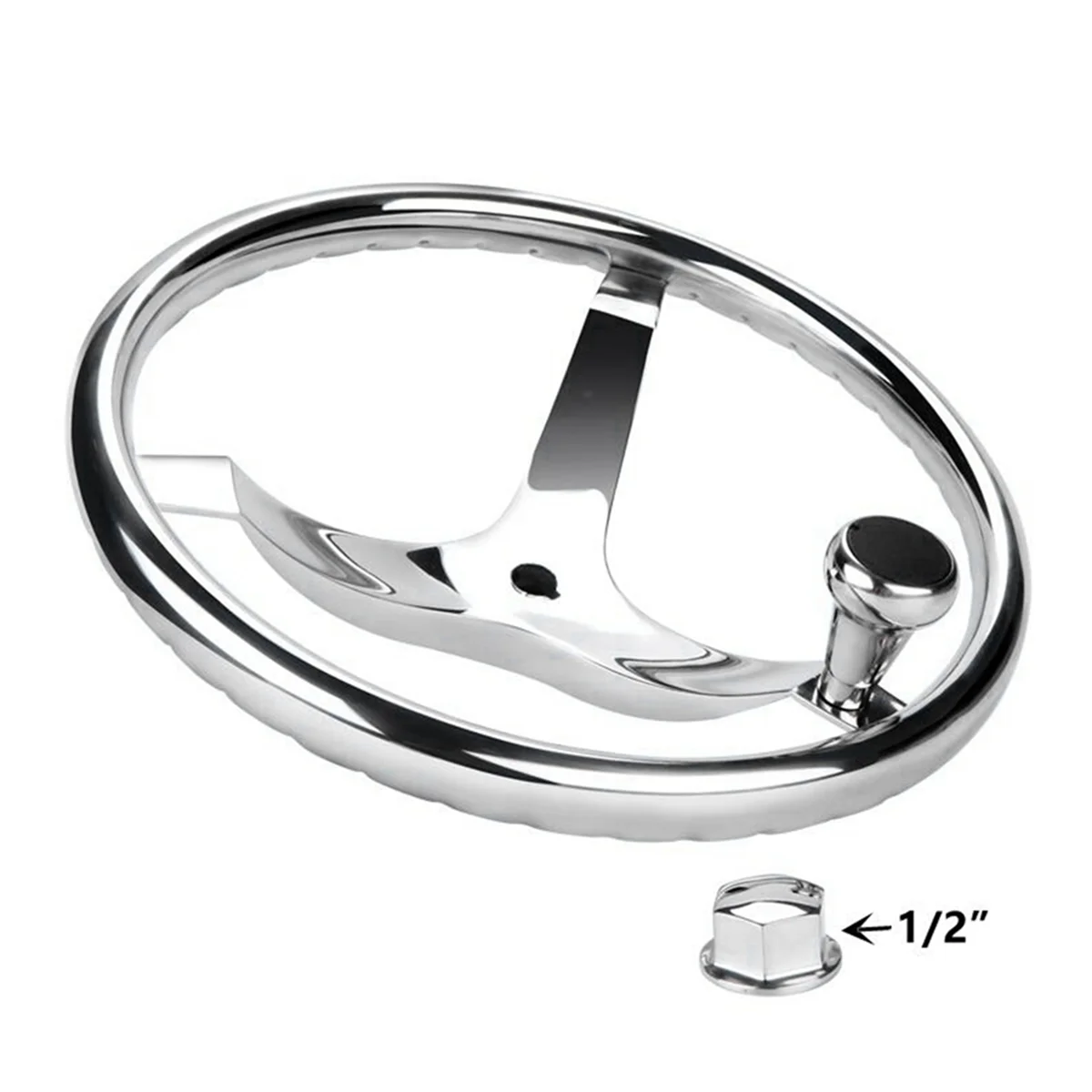 QUAI-ITS عجلة قيادة من الفولاذ المقاوم للصدأ لليخوت البحرية مع تحكم للكابل