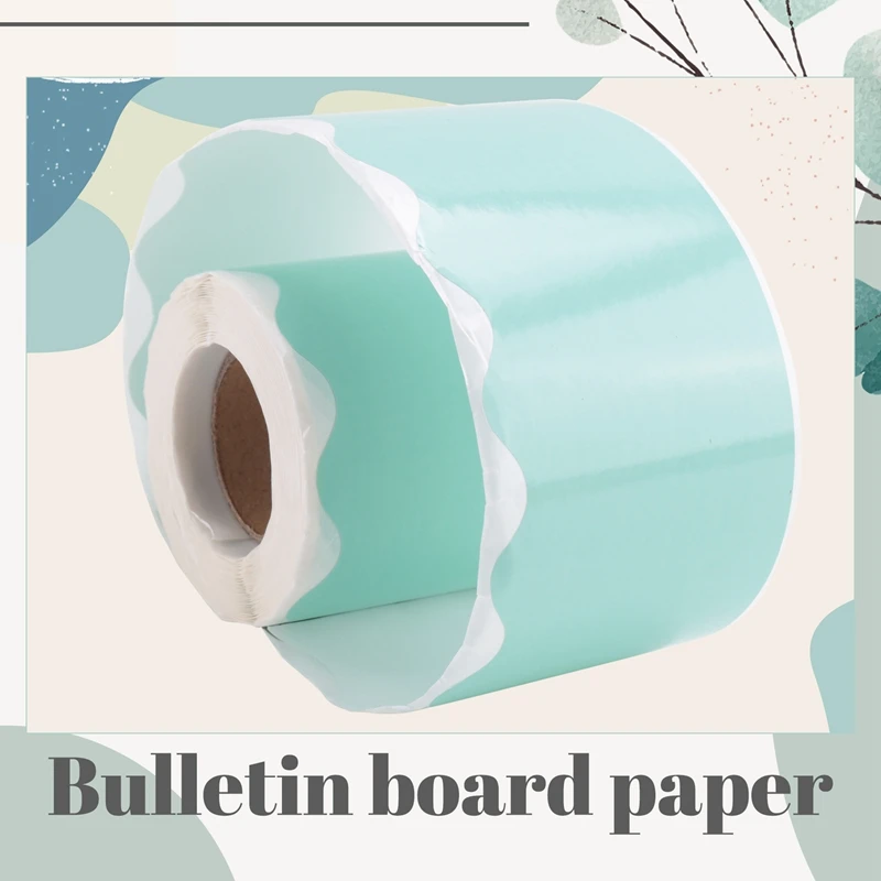 BAAR-Scalloped Rolled Border Sticker Trim - 50Ft - Decorate Bulletin Boards, Walls, Desks, Windows, Doors, Schools,Offices