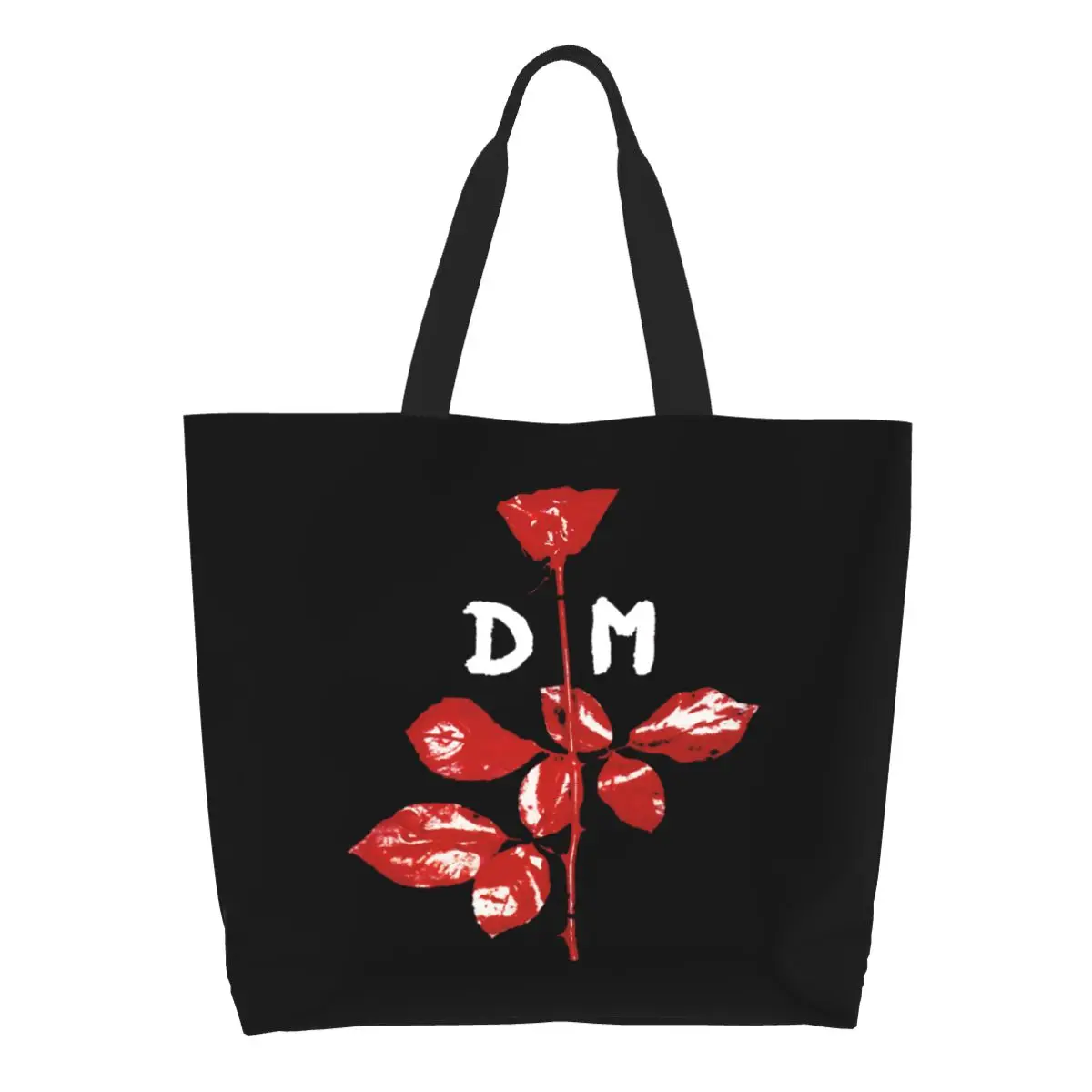 

Custom Electronic Rock Depeche Cool Mode Shopping Canvas Bag Women Reusable Big Capacity Grocery Tote Shopper Bags