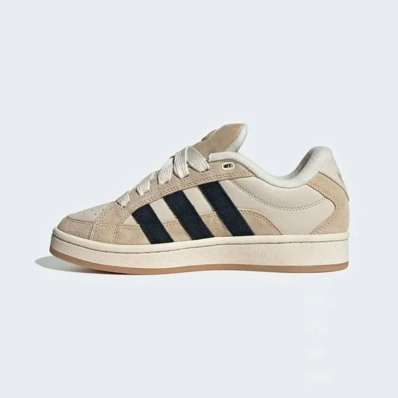 adidas Originals CAMPUS Trefoil Sneakers Comfortable and Versatile Thin Sole Low-Top Sneakers Unisex Light Brown JH9779