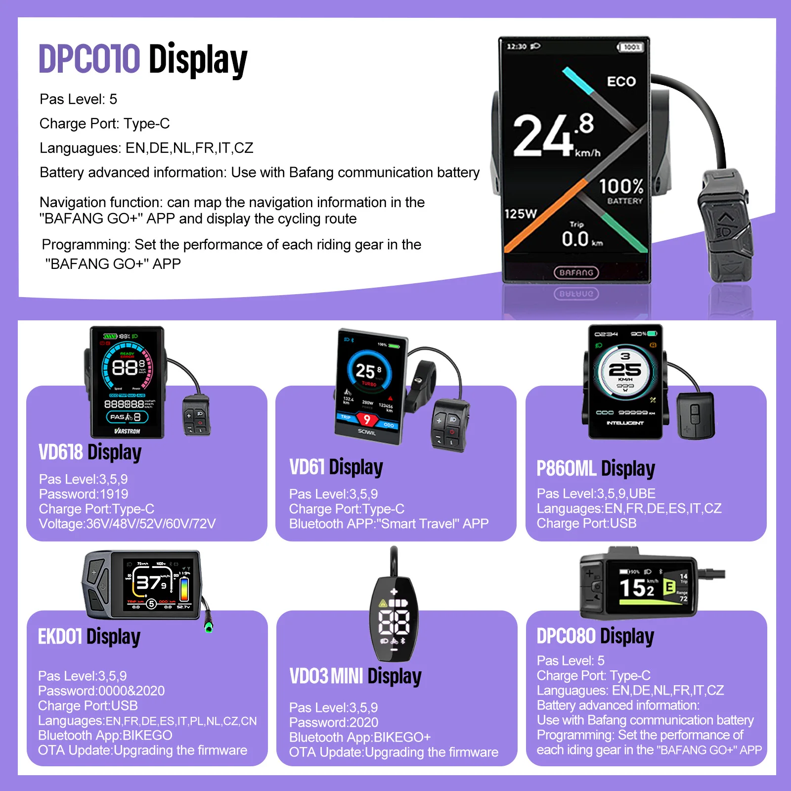 BAFANG 1000 واط BBS-HD 750 واط 500 واط BBS02B 250 واط BBS01B منتصف محرك المحرك 48 فولت 52 فولت دراجة كهربائية تحويل أطقم دراجة هوائية جبلية الطريق الدراجة