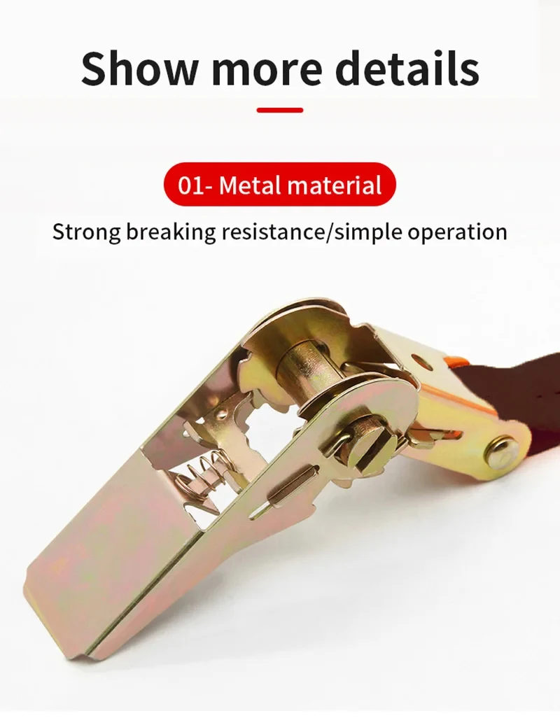 Cargo Strap Ratchet Tensioner Freight Car Fixed Tightener Tighten Rope For Luggage Goods Transportation Outdoor Camping