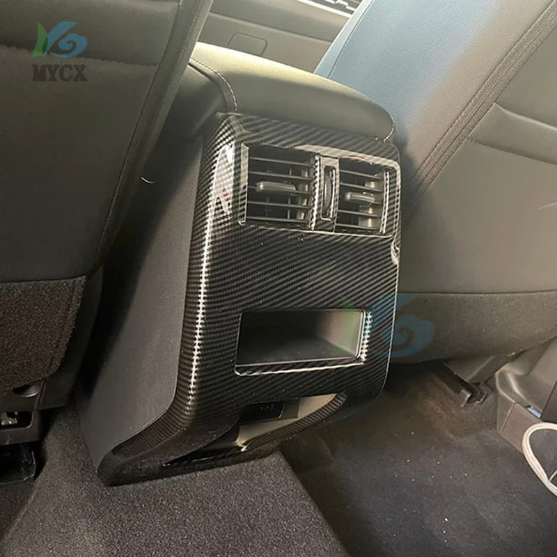 For Mitsubishi outlander 2022 2023 ABS inner center Rear Air Conditioner Outlet AC vent Cover back an-ti kick board Decorate