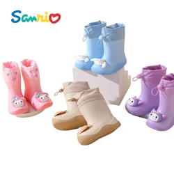 Anime Sanrios My Melody Cinnamoroll Kuromi Kid Boot Cartoon Cute Non-Slip Waterproof Rain Boot Boy Girl Student Water Shoes Gift