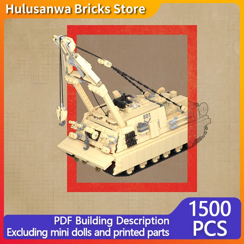 M88A2 Tracked Armored Car Model MOC Building Bricks War Equipment Modular Technology Gifts Holiday Assemble Children Toys Suit