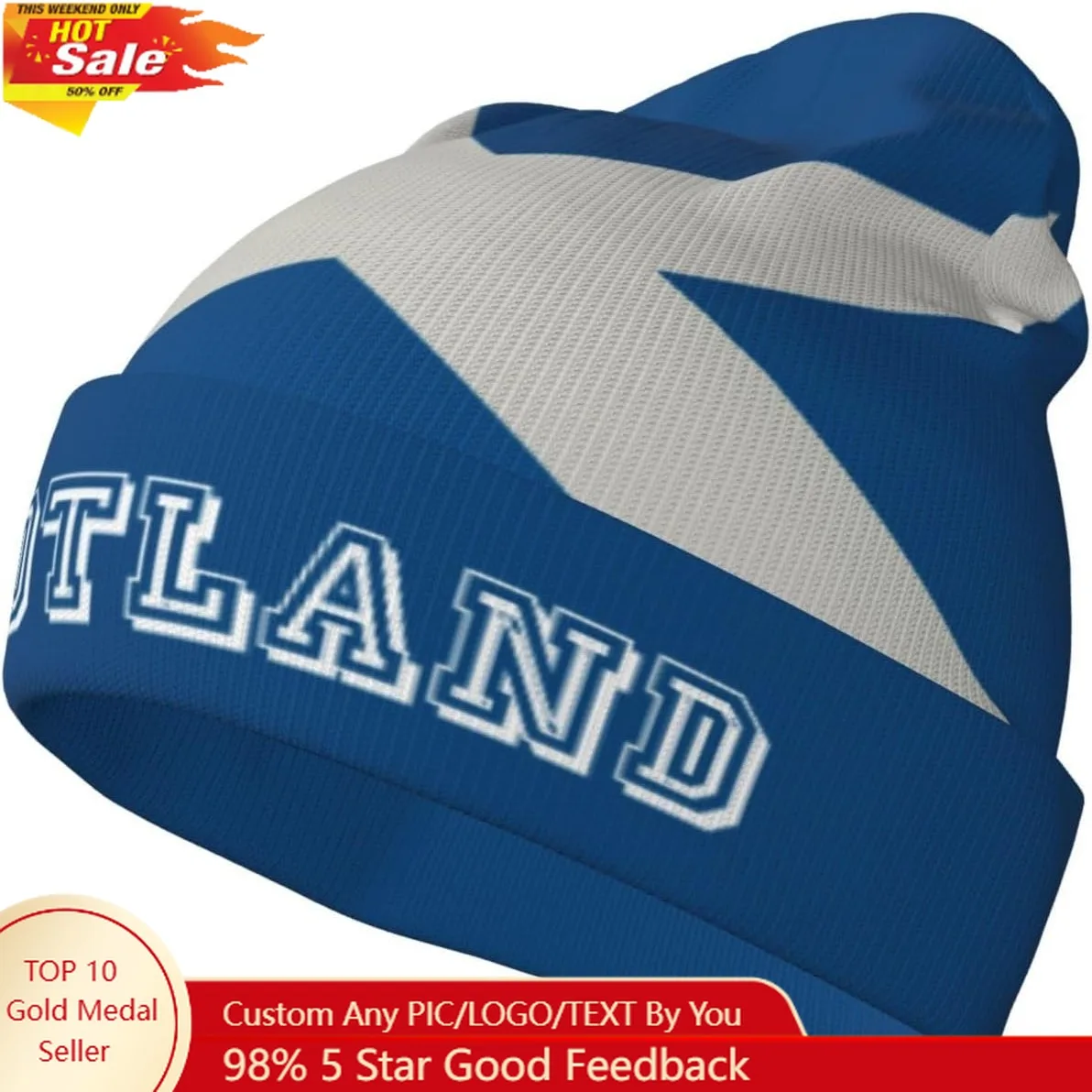 

Cute Flag Knit Beanie Hat Women Men Soft Warm Winter Hats Slouchy Patriotic Cuffed Knitted Skull Cap