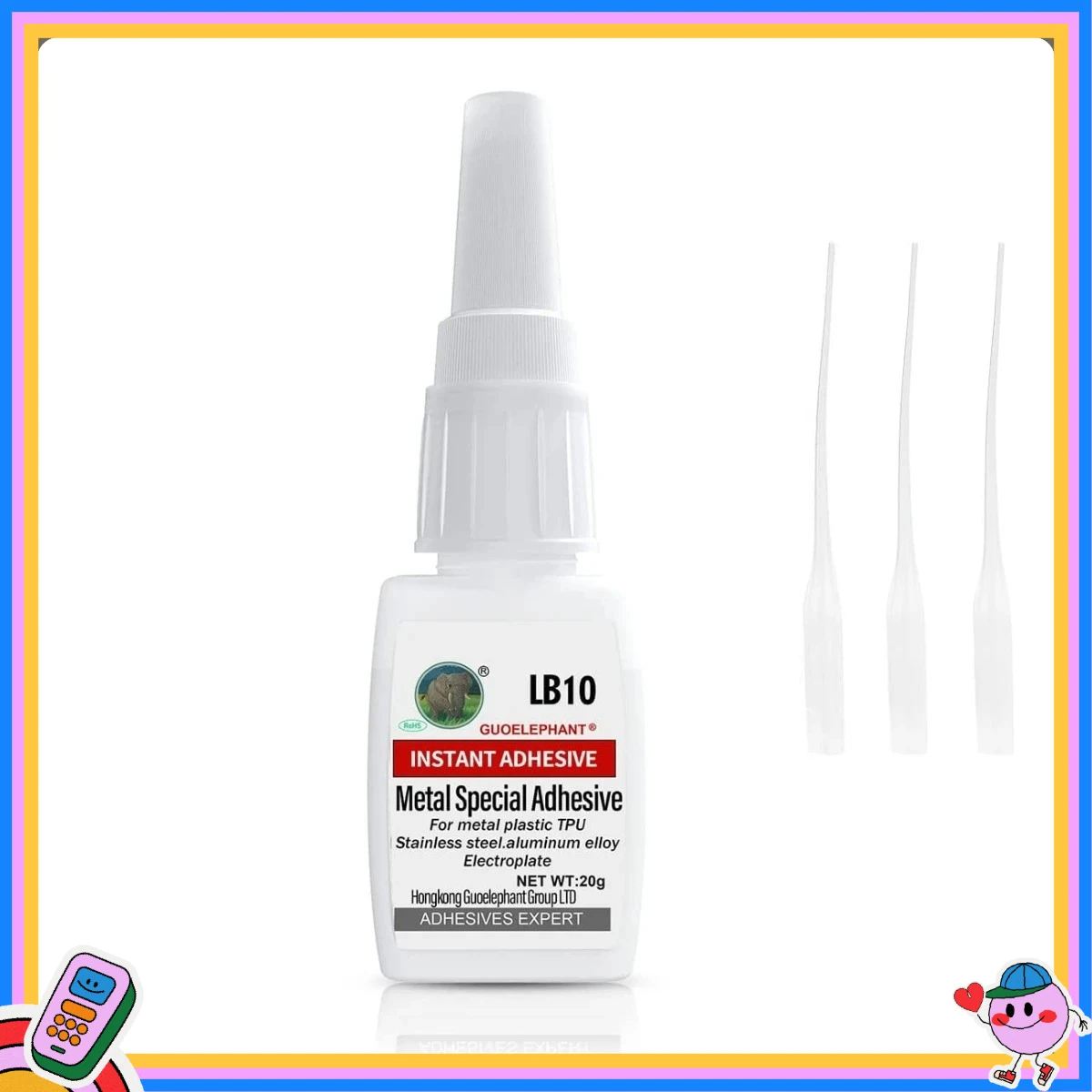 金属用瞬間接着剤、強力な接着剤、ステンレス鋼、アルミニウム合金、鉄、金属部品や工具、彫刻に適しています。