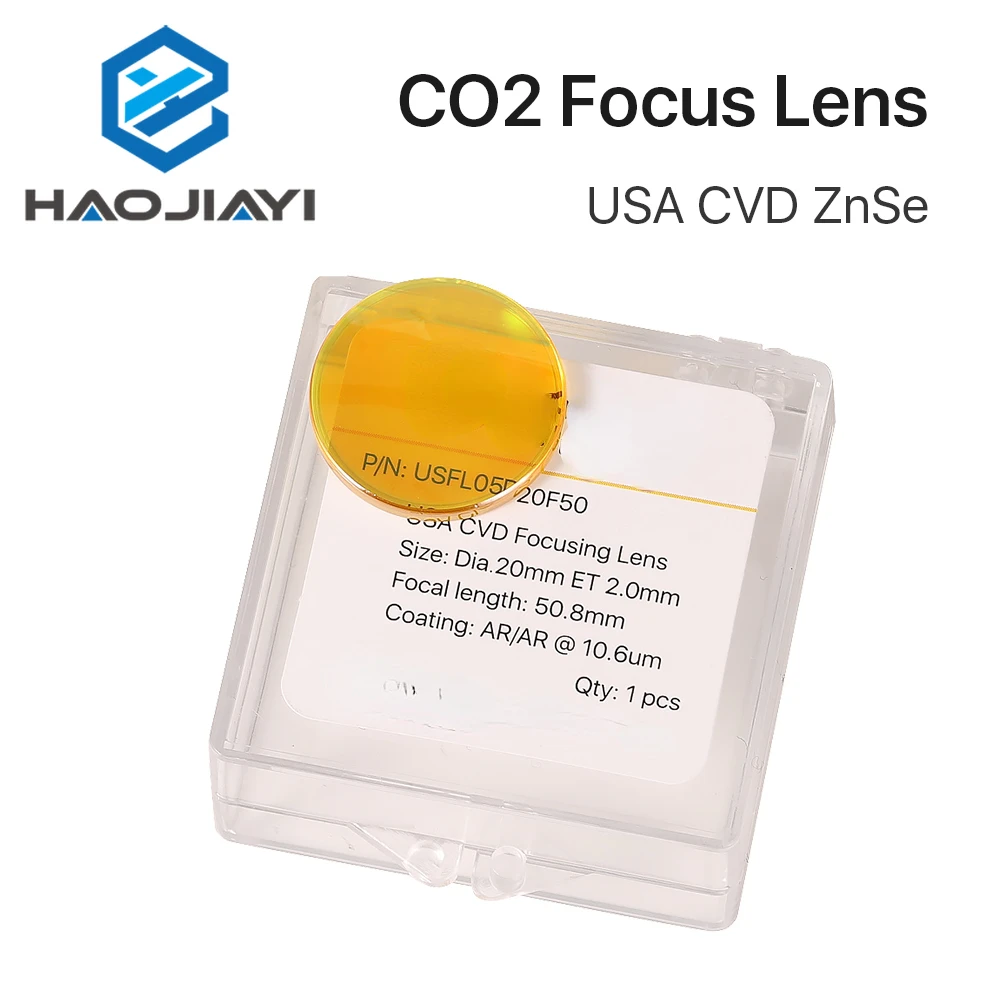 Focus Lens USA CVD ZnSe DIA 12 15 18 19.05 20 FL 38.1 50.8 63.5 76.2 101.6 127mm for CO2 Laser Engraving Cutting Machine