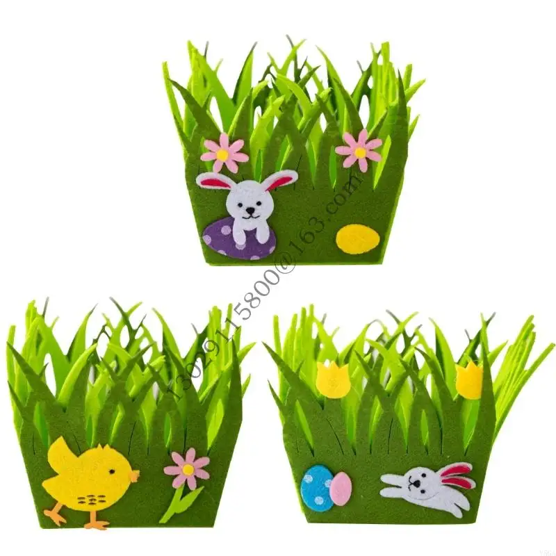 Easters Decoratie Nonwoven stoffen mand draagbaar en duurzaam voor vakantiesfeer perfect voor doe -het -zelf Y5GA