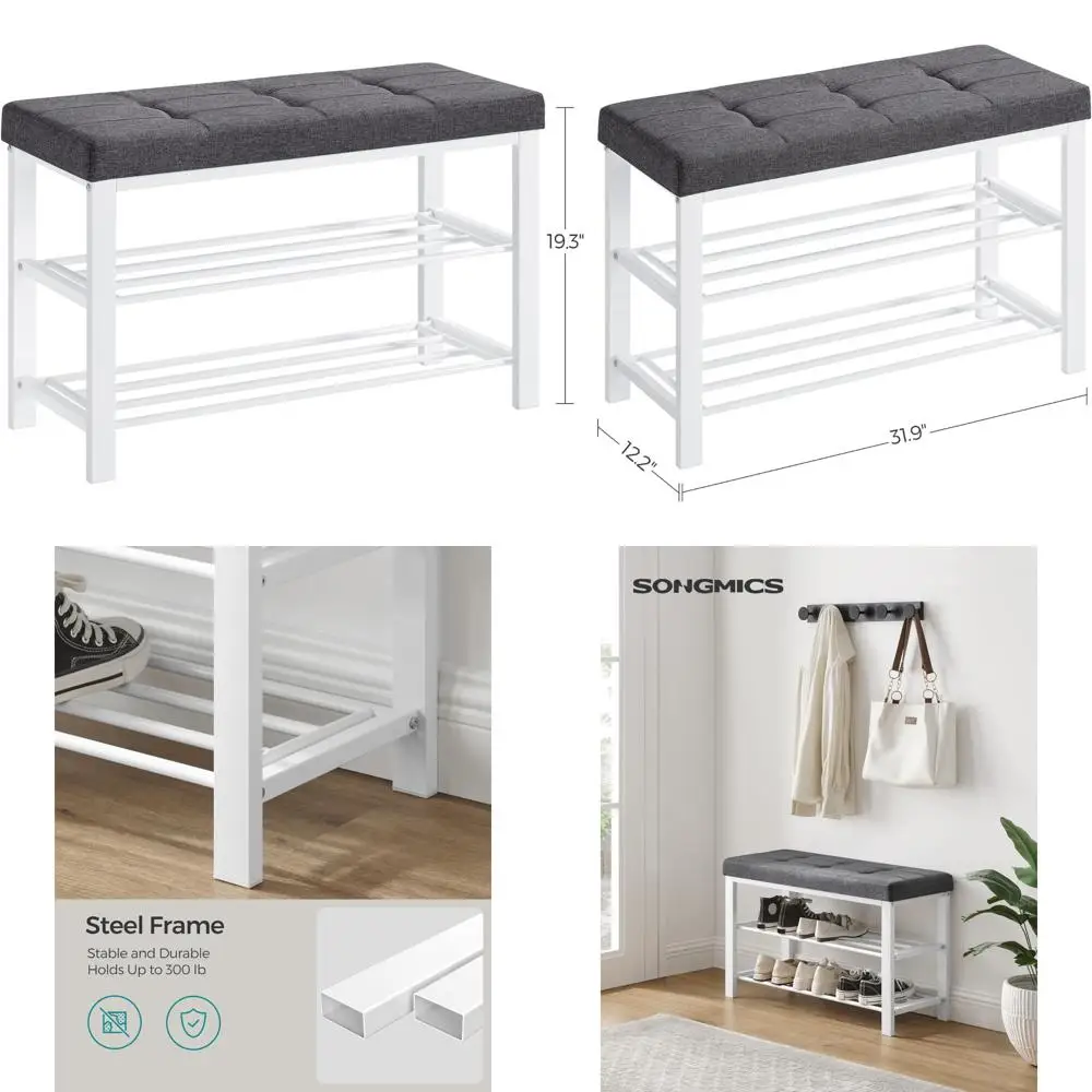 

Современная скамейка для хранения с подушкой для прихожей, хранения обуви и компактной мебели для гостиной