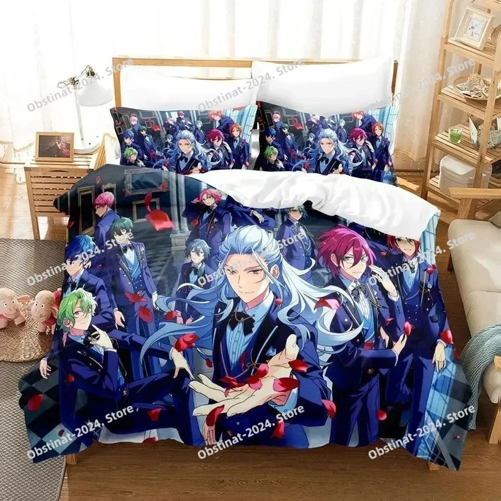 

Ensemble Stars Bedding Set Single Twin Full Queen King Size Bed Set Adult Kid Bedroom Duvet cover Sets 3D Anime Bed Sheet Set